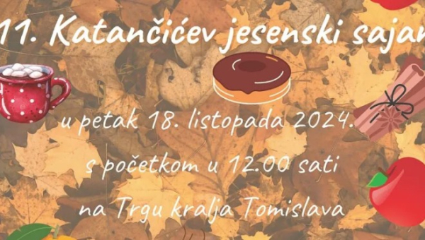 11. Katančićev jesenski sajam danas na Trgu kralja Tomislava u Valpovu